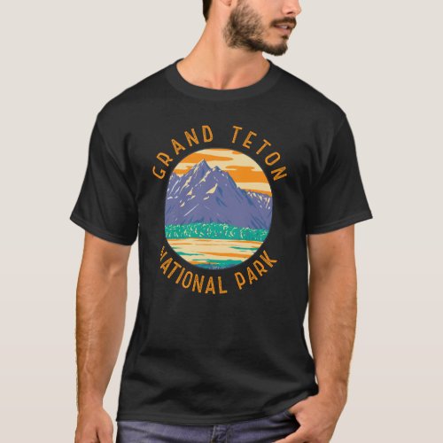 Grand Teton National Park In Spring Distressed T_Shirt