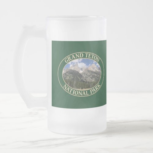 Grand Teton National Park in Wyoming Frosted Glass Beer Mug