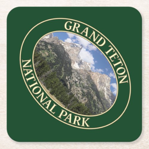Grand Teton National Park in Wyoming Square Paper Coaster