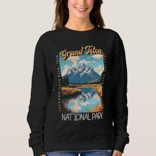 Grand Teton National Park Jackson Hole Distressed Sweatshirt
