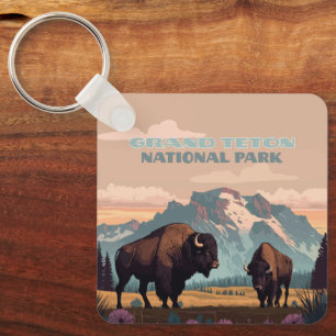 Grand Teton National Park Jackson Wyoming Mountain Keychain