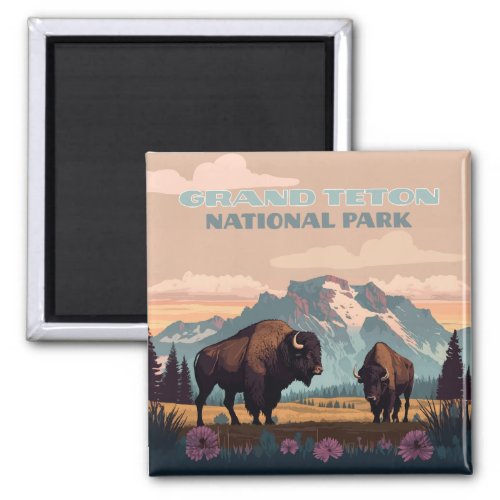 Grand Teton National Park Jackson Wyoming Mountain Magnet