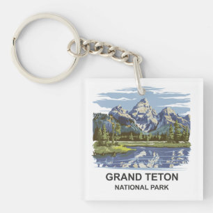 Grand Teton National Park Landscape Keychain