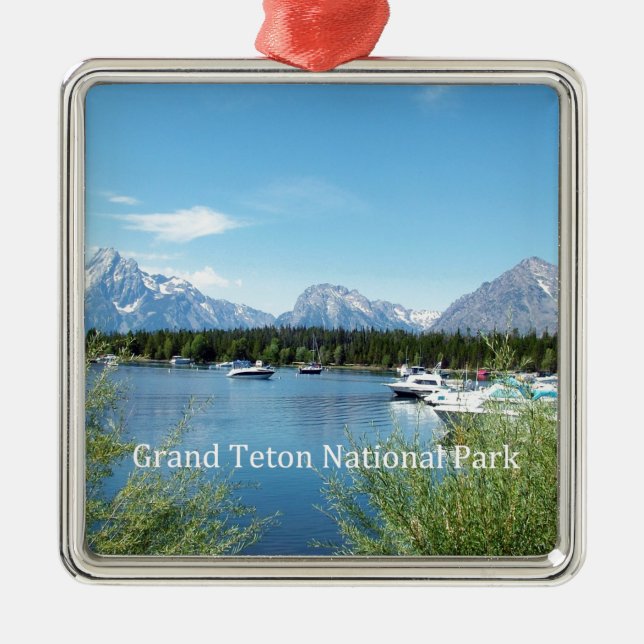Grand Teton National Park landscape photography. Metal Ornament (Front)