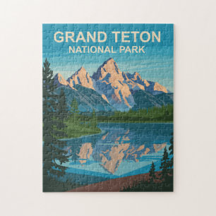 Grand Teton National Park Landscape Travel Art Jigsaw Puzzle