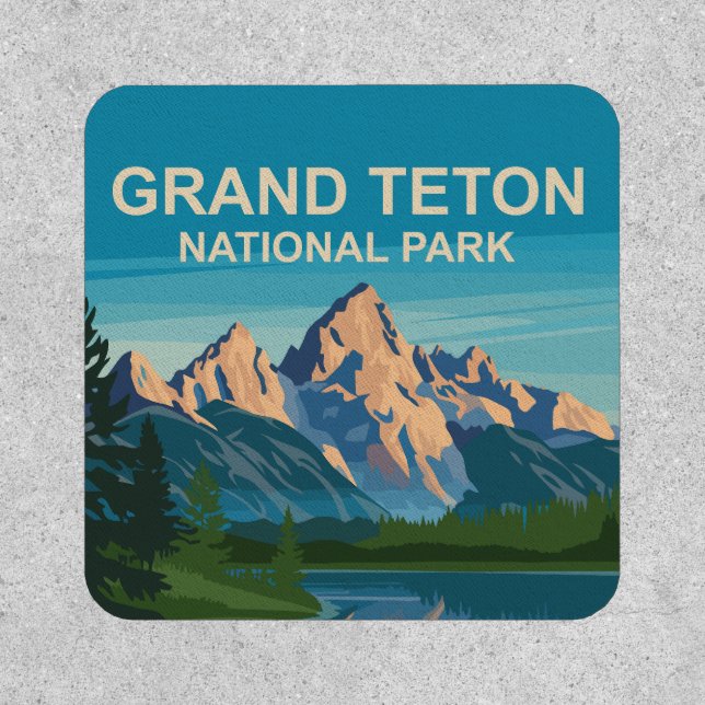 Grand Teton National Park Landscape Travel Art Patch (Front)