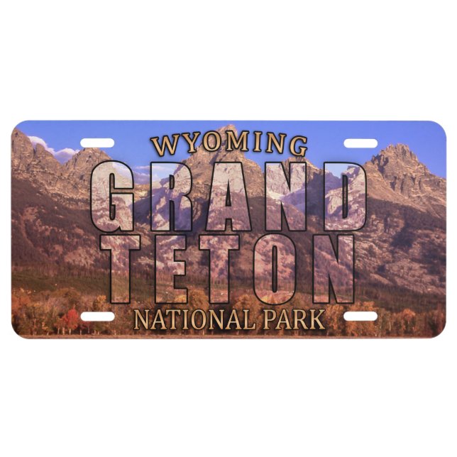 Grand Teton National Park License Plate (Front)
