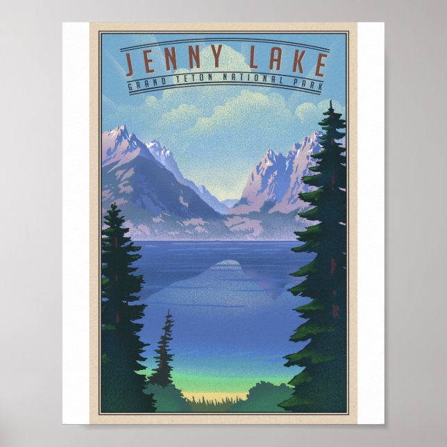 Grand Teton National Park Litho Artwork Poster (Front)