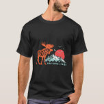 Grand Teton National Park Moose Mountains Typograp T-Shirt