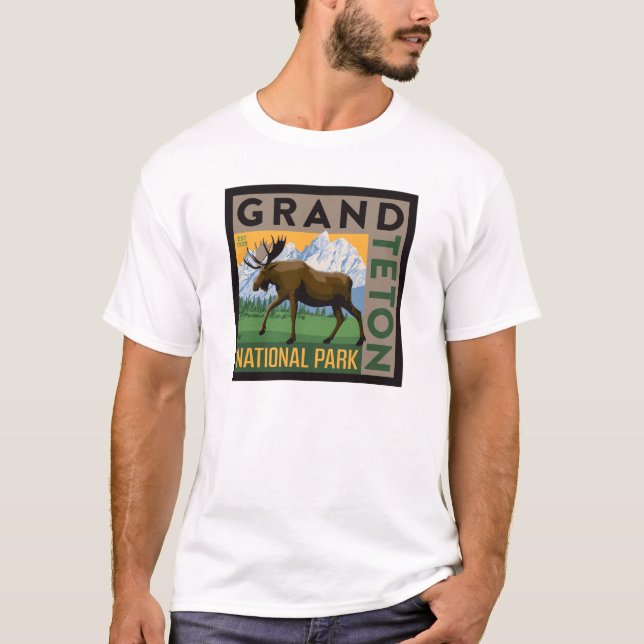 Grand Teton National Park Moose T-Shirt (Front)