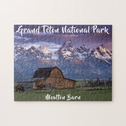 Grand Teton National Park Moulton Barn Photo  Jigsaw Puzzle