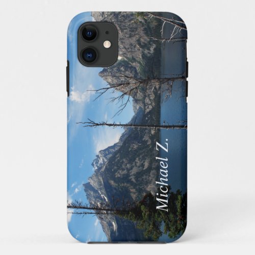 Grand Teton National Park mountain lake and tree iPhone 11 Case