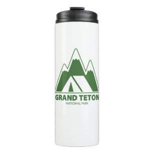 Grand Teton National Park Mountains Camping Thermal Tumbler