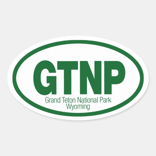 Grand Teton National Park Oval Sticker (Front)
