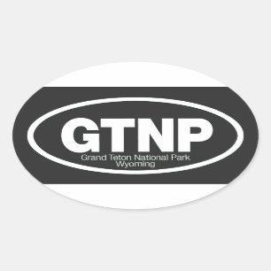 Grand Teton National Park Oval Sticker