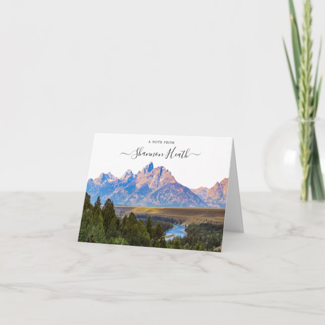 Grand Teton National Park Personalized Note Card (Front)