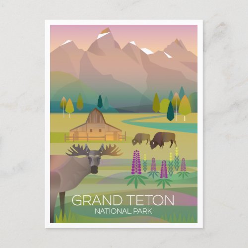 Grand Teton National Park Postcard