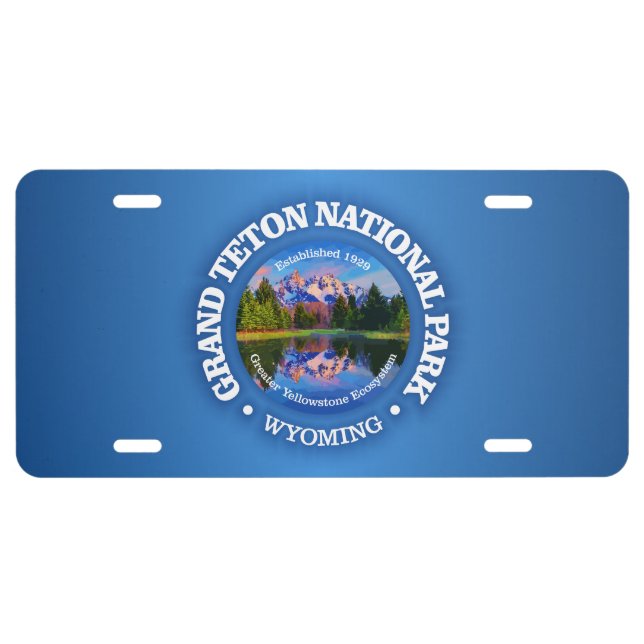 Grand Teton National Park (rd)2 License Plate (Front)