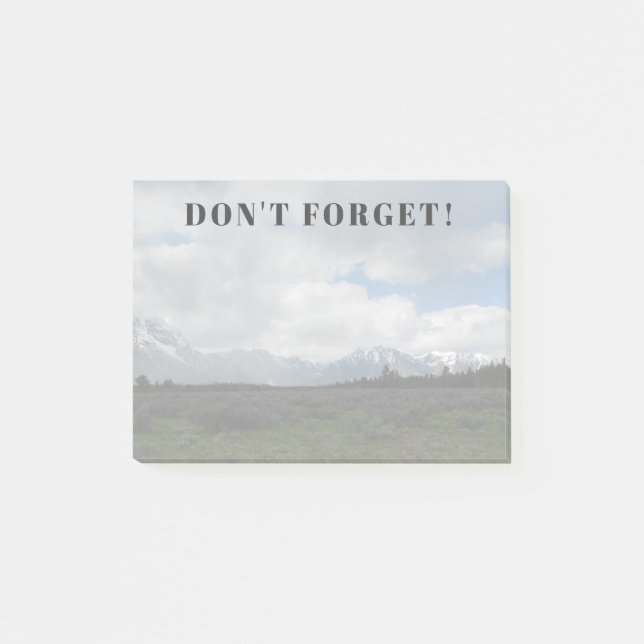 Grand Teton National Park Reminder Notes (Front)