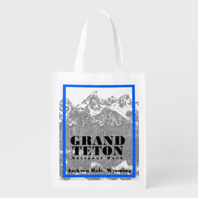 Grand Teton National Park Reusable Grocery Bag (Front)