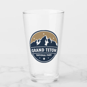 Grand Teton National Park Round Emblem Glass