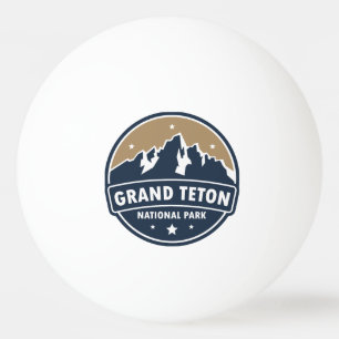 Grand Teton National Park Round Emblem Ping Pong Ball