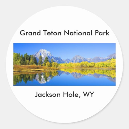 Grand Teton National Park Series 1 Classic Round Sticker