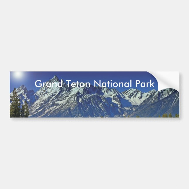 Grand Teton National Park Series 4 Bumper Sticker (Front)