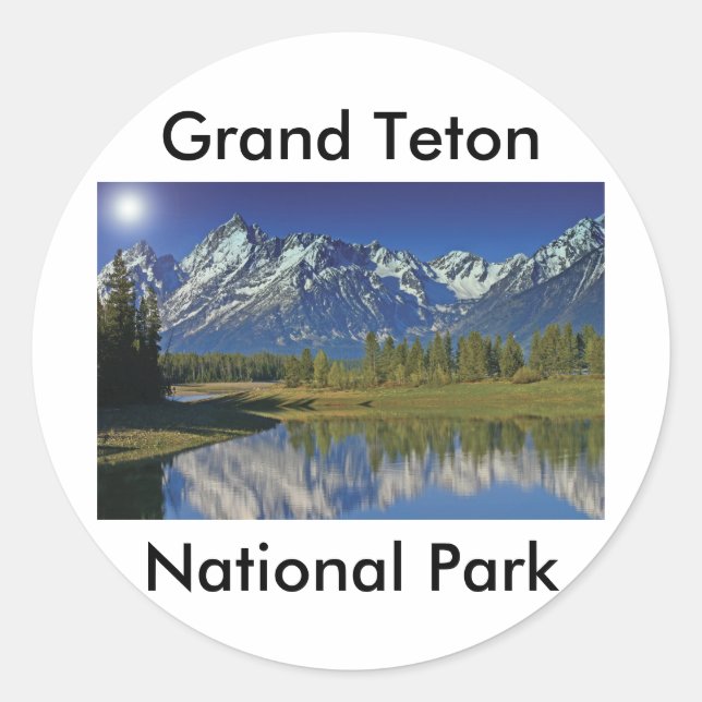 Grand Teton National Park Series 4 Classic Round Sticker (Front)