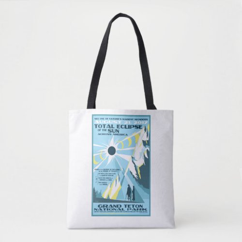 Grand Teton National Park Solar Eclipse Tote Bag