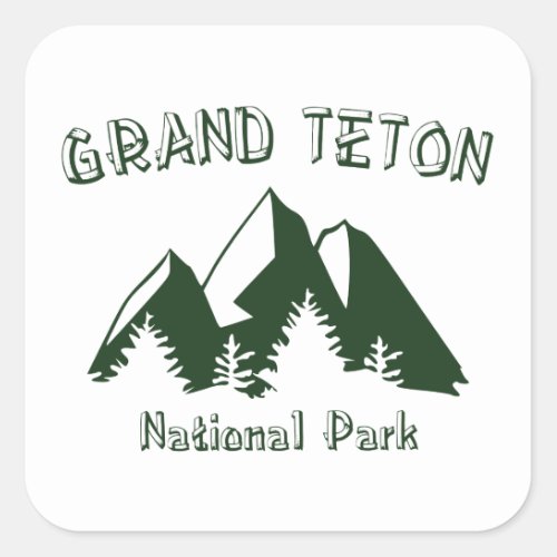 Grand Teton National Park Square Sticker