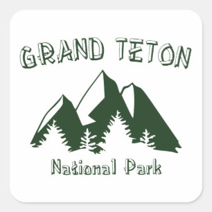 Grand Teton National Park Square Sticker