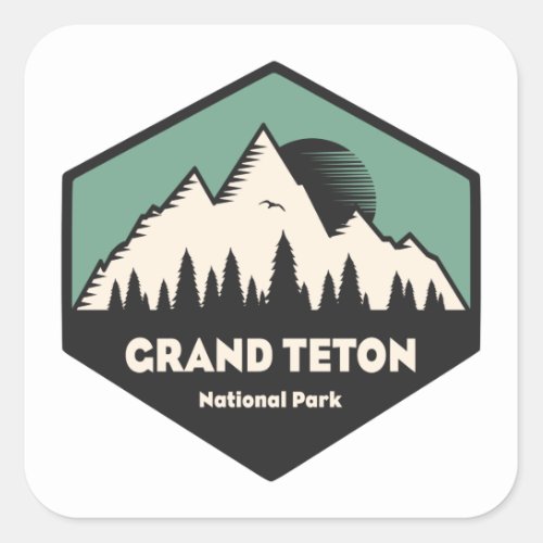 Grand Teton National Park Square Sticker