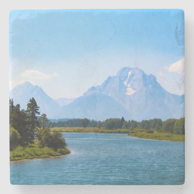 Grand Teton National Park Stone Coaster (Front)