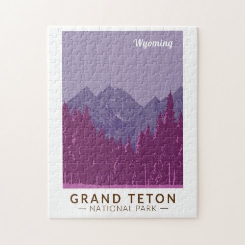 Grand Teton National Park Teton Range Travel Art Jigsaw Puzzle
