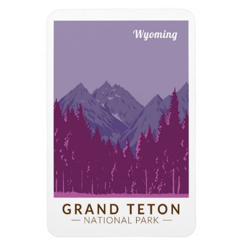 Grand Teton National Park Teton Range Travel Art Magnet