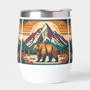 Grand Teton National Park Thermal Wine Tumbler