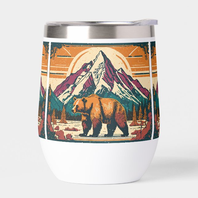 Grand Teton National Park Thermal Wine Tumbler (Left)
