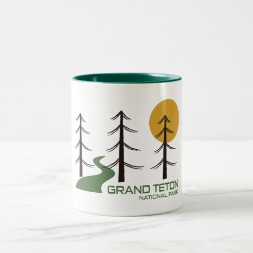 Grand Teton National Park Trail Two_Tone Coffee Mug