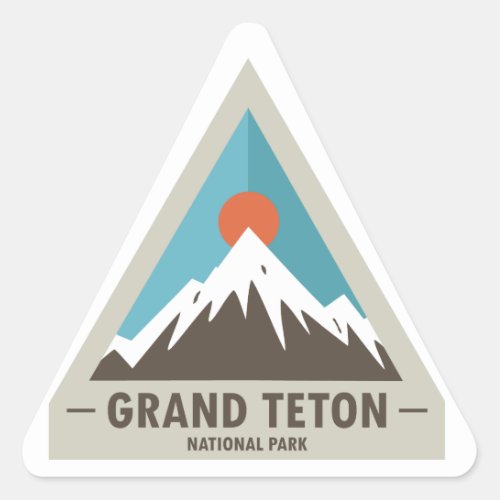 Grand Teton National Park Triangle Sticker