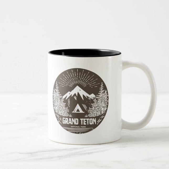 Grand Teton National Park Two-Tone Coffee Mug (Right)