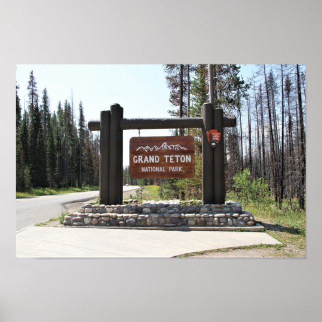 Grand Teton National Park, US National Park, Sign (Front)