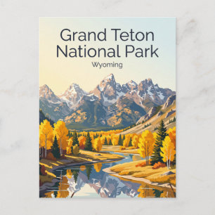 Grand Teton National Park USA Postcard