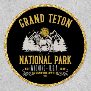 Grand Teton National Park Vintage Landscape Patch