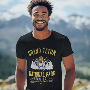 Grand Teton National Park Vintage Landscape T-Shirt
