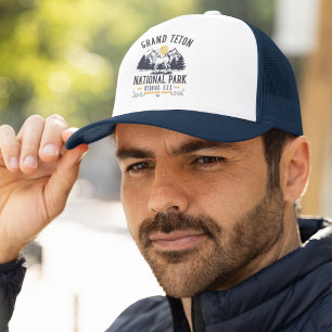 Grand Teton National Park Vintage Landscape Trucker Hat