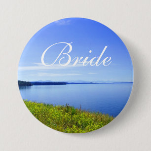 Grand Teton National Park wedding bride button. Button