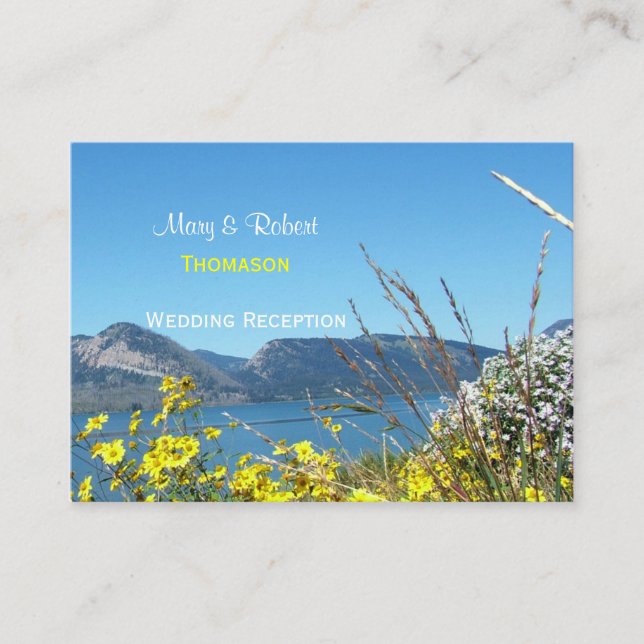 Grand teton National Park  wedding reception Enclosure Card (Front)