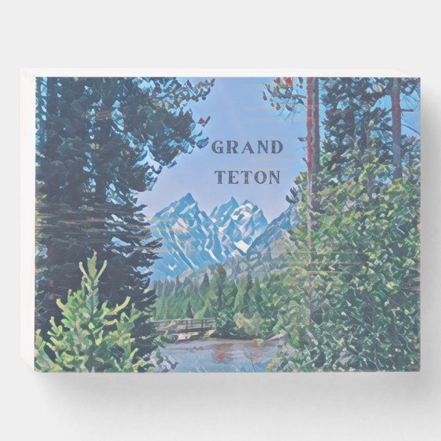 Grand Teton National Park Wooden Sign (Front Horizontal)