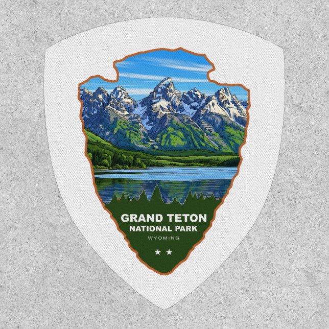 Grand Teton National Park Wyoming Arrowhead Patch (Front)